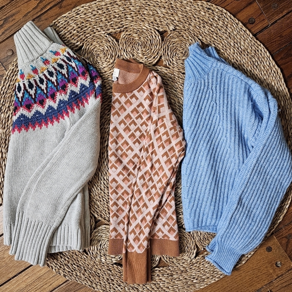 Three Women's Trendy Sweaters Sizes S/M